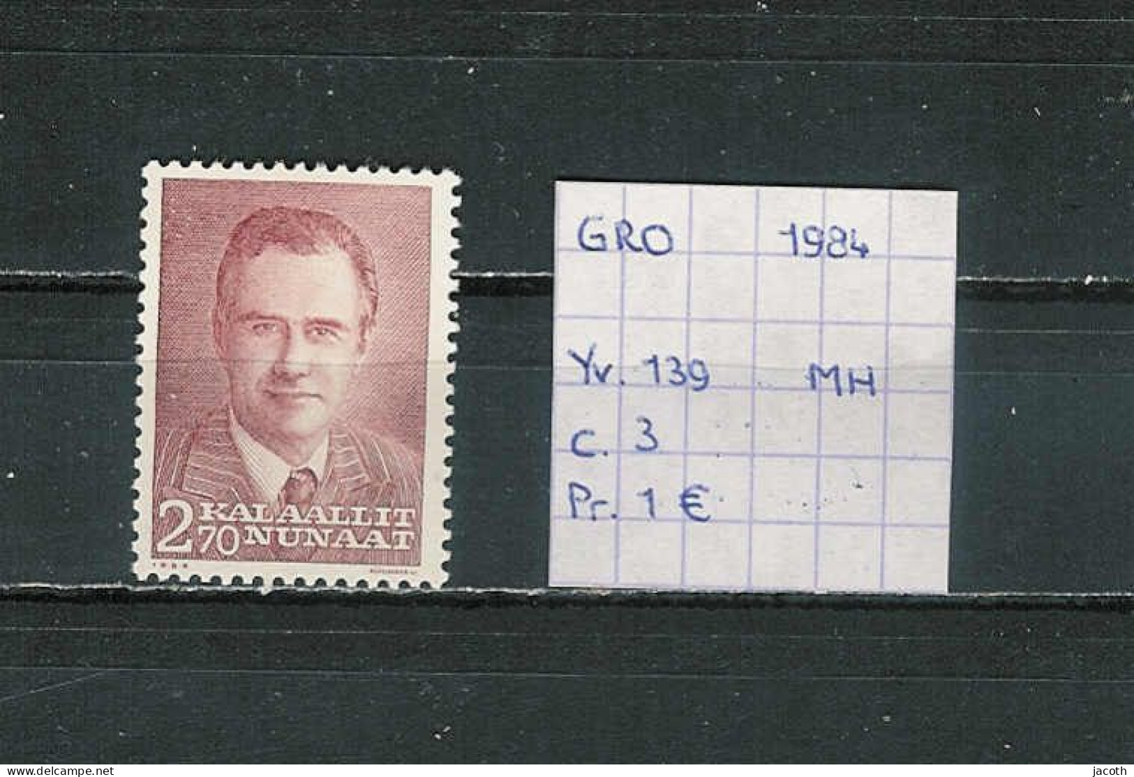 (TJ) Groenland 1984 - YT 139 (postfris Met Plakker/neuf Avec Charnière/MH) - Unused Stamps