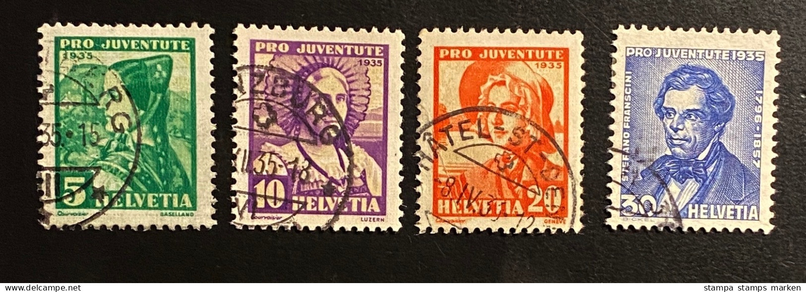 Schweiz 1935 Pro Juventute Mi. 287 - 290 Gestempelt/o - Oblitérés