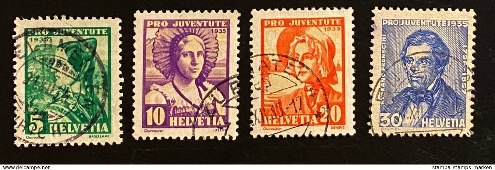 Schweiz 1935 Pro Juventute Mi. 287 - 290 Gestempelt/o - Oblitérés