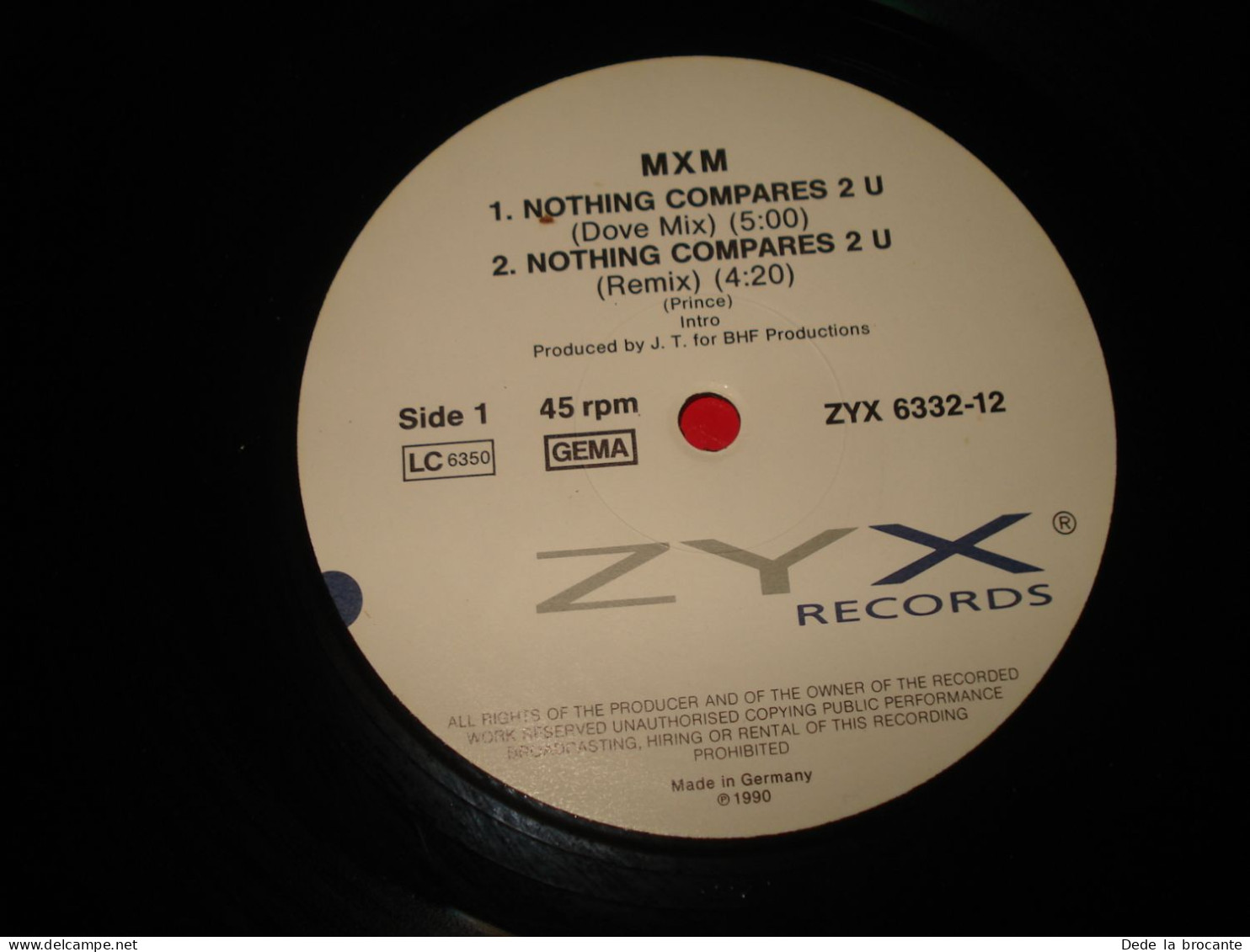B10 / MXM – Nothing Compares 2 U - Maxi 45 T - ZYX 6332 12 - Ger 1990 - M/VG+ - Autres & Non Classés