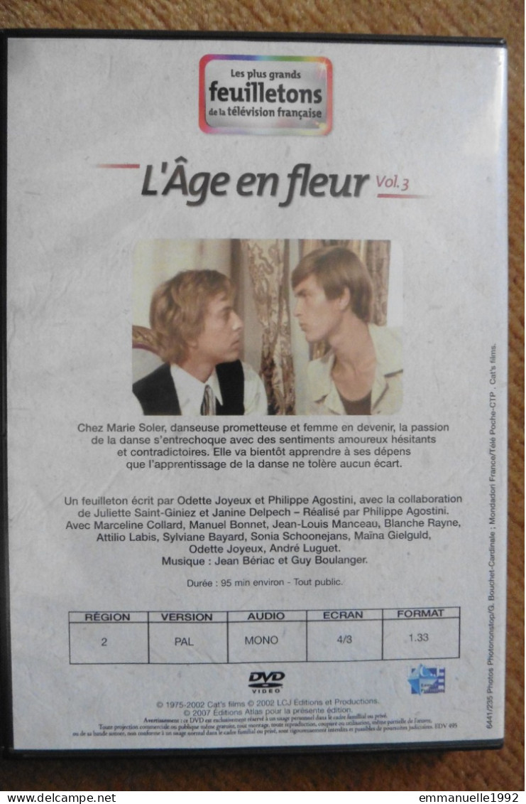DVD Feuilleton TV 1975 L'âge En Fleur D'après Odette Joyeux Avec Marceline Collard Volume 3 - Serie E Programmi TV