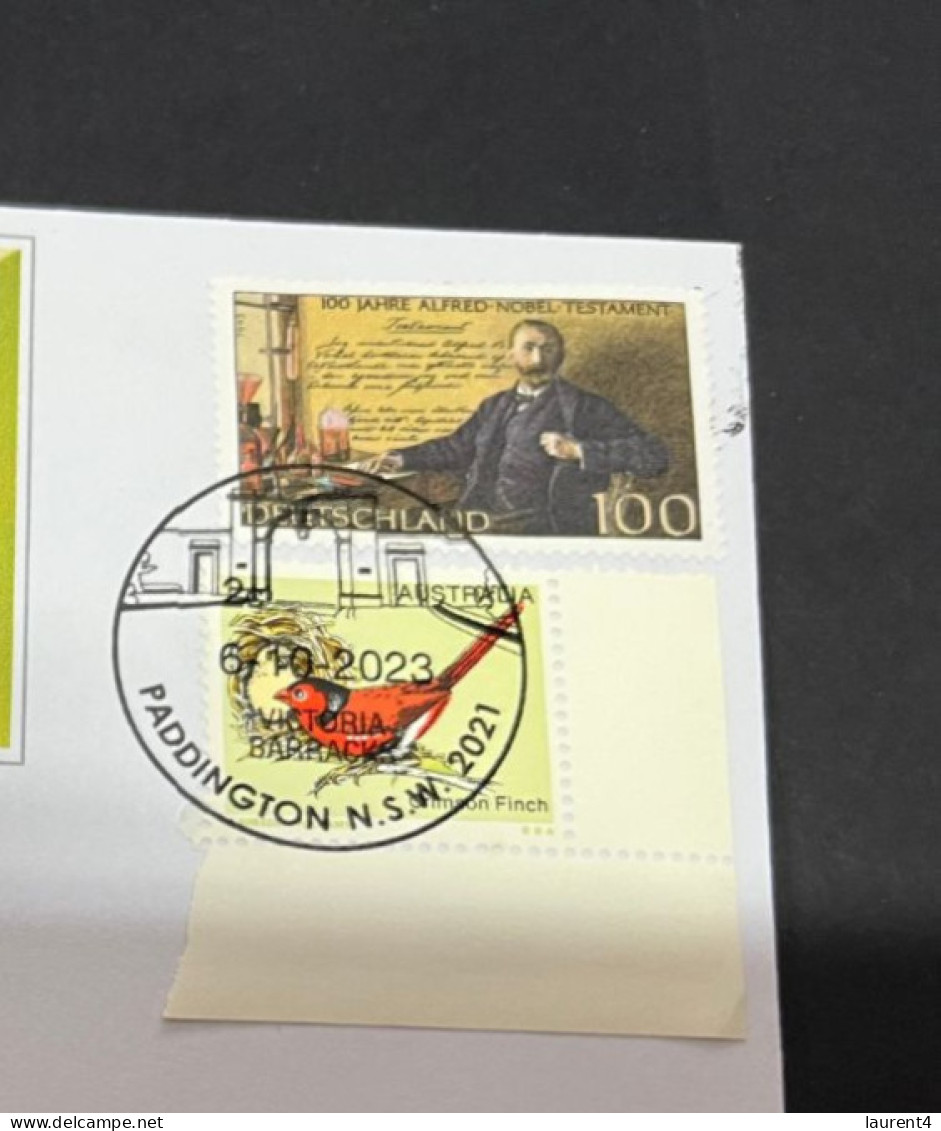 7-10-2023 (3 U 32A) Nobel Peace Prize Awarded In 2023 - 1 Cover - Nobel Germany + OZ Stamp (postmarked 6-10-2022) - Autres & Non Classés