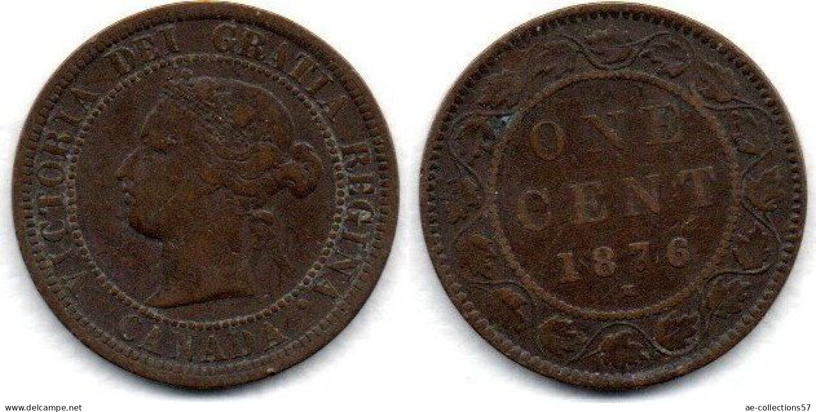 MA 26733 / Canada 1 Cent 1876 H TB+ - Canada