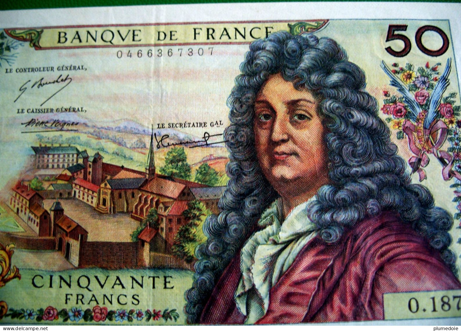 FRANCE BILLET 50 Francs RACINE . 5 11 1971 . ALPHABET O .187 . Numéro Série 67307 - 50 F 1962-1976 ''Racine''