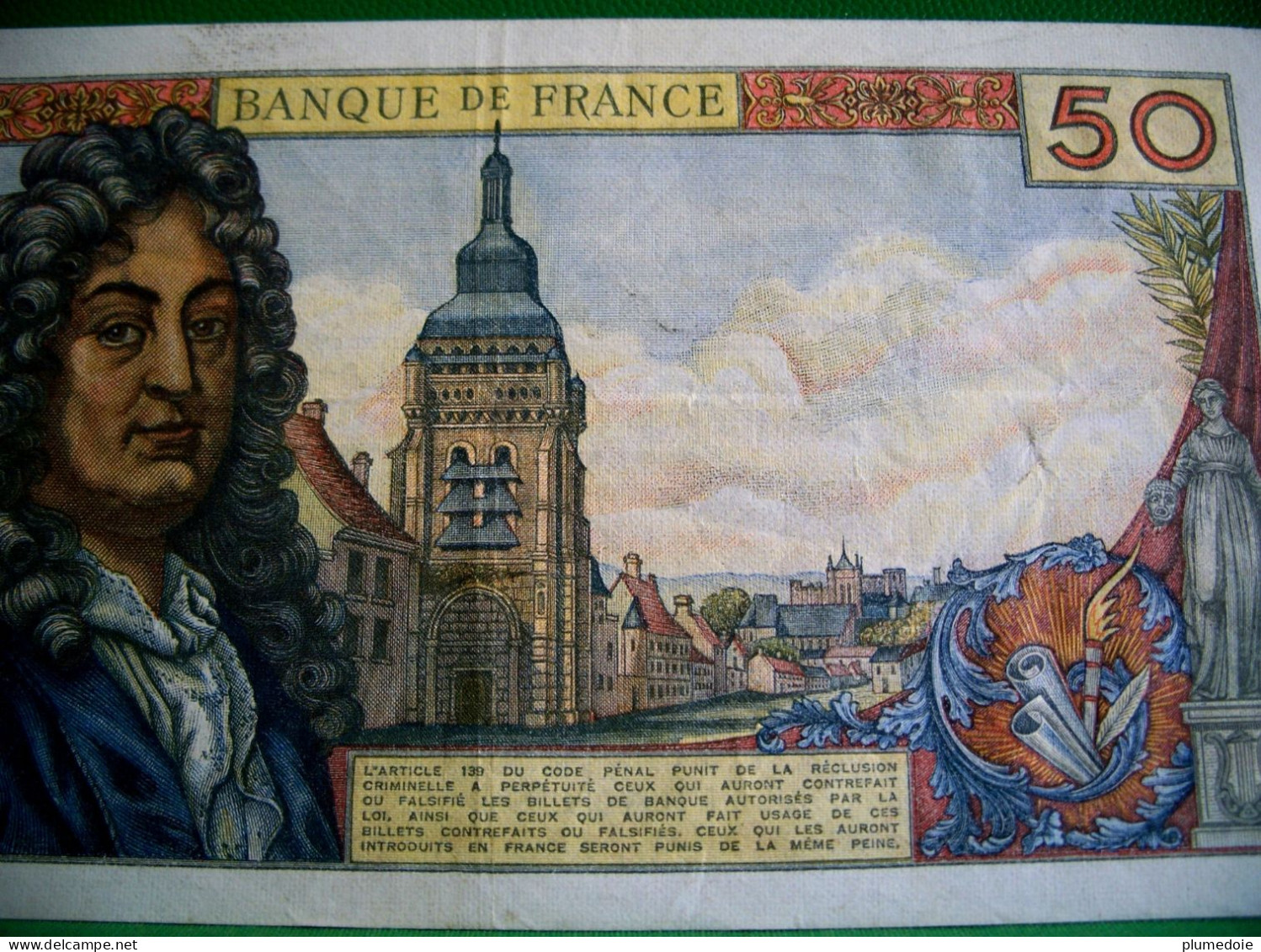 FRANCE BILLET 50 Francs RACINE . 5 11 1971 . ALPHABET O .187 . Numéro Série 67307 - 50 F 1962-1976 ''Racine''