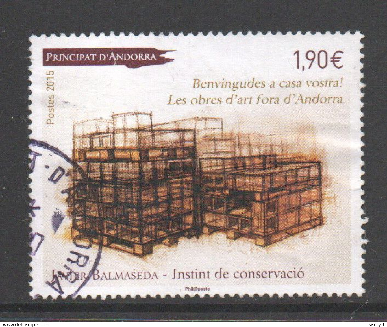 Andorra 2015 Yv 763, Hoge Waarde, Gestempeld - Used Stamps