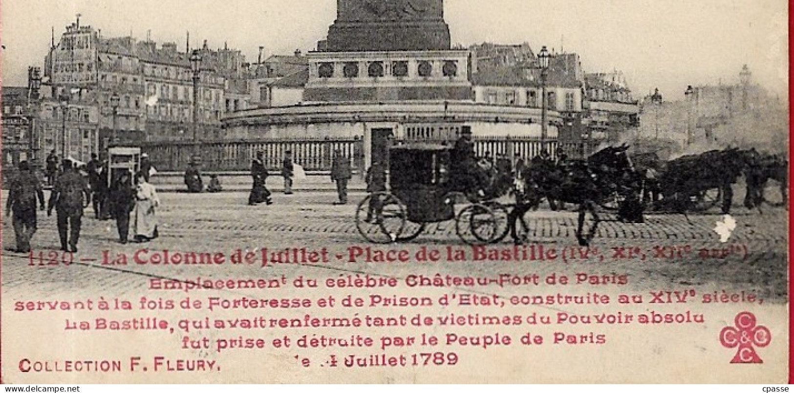 CPA 75004 75011 75012 TOUT PARIS N° 1120 - La Colonne De Juillet - Place De La Bastille ° Collection F. Fleury - Sin Clasificación