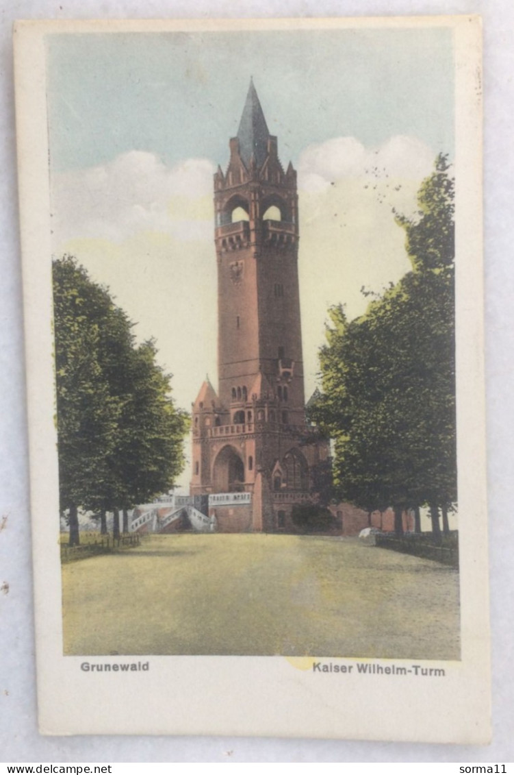 CPA BERLIN Grunewald (Allemagne) Kaiser Wilhelm Turm (2 Vues) - Grunewald