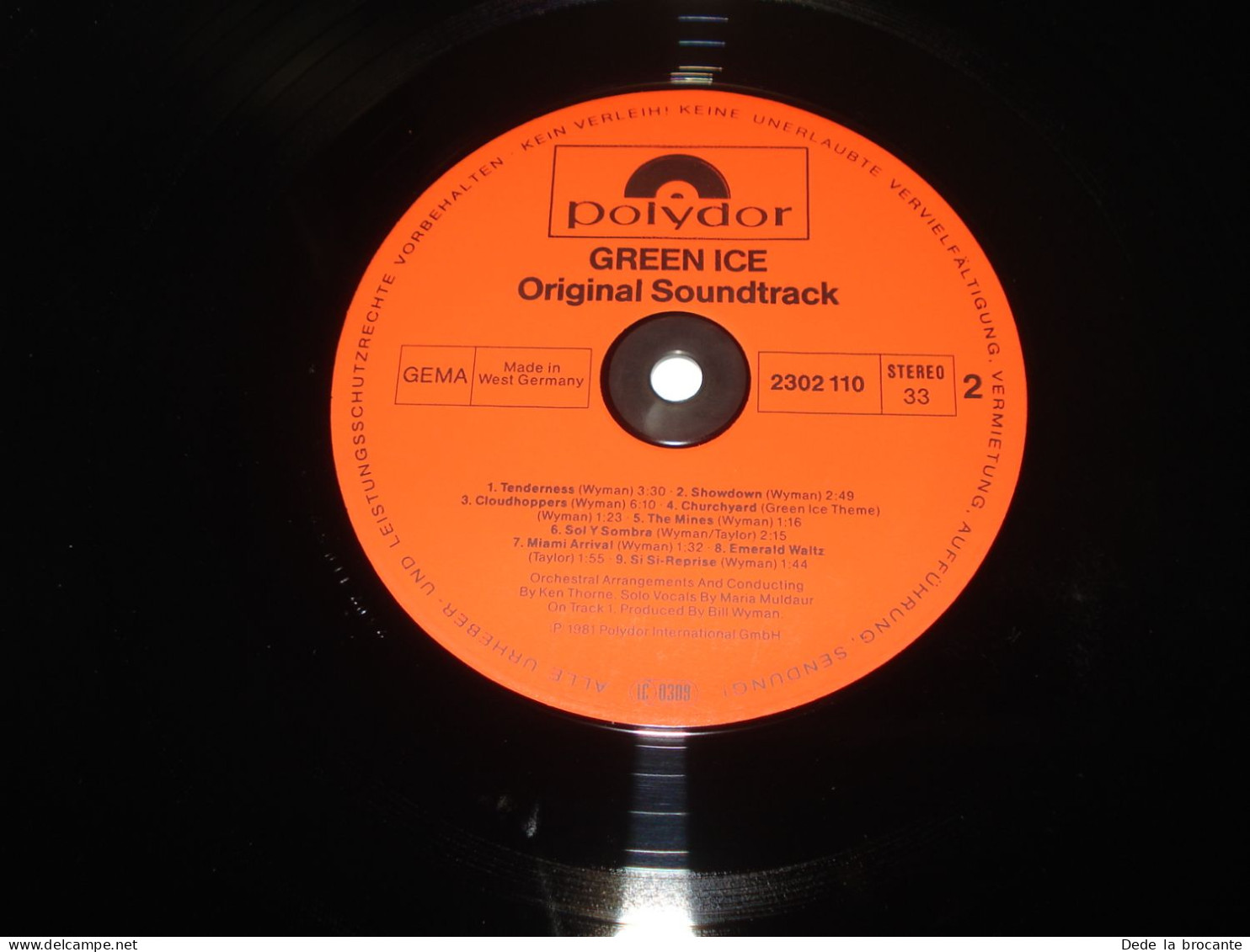 B10 / Bill Wyman  Green Ice - Soundtrack - LP -  2302 110 - Germany 1981 - M/VG+ - Filmmuziek