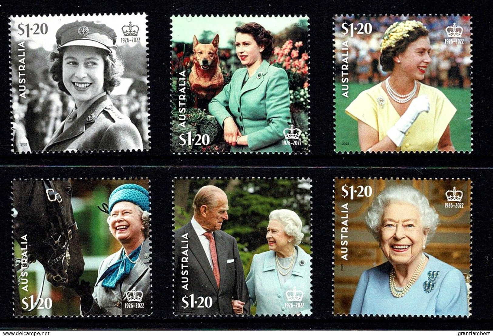 Australia 2023 In Memoriam Queen Elizabeth II  Set Of 6 MNH - Unused Stamps