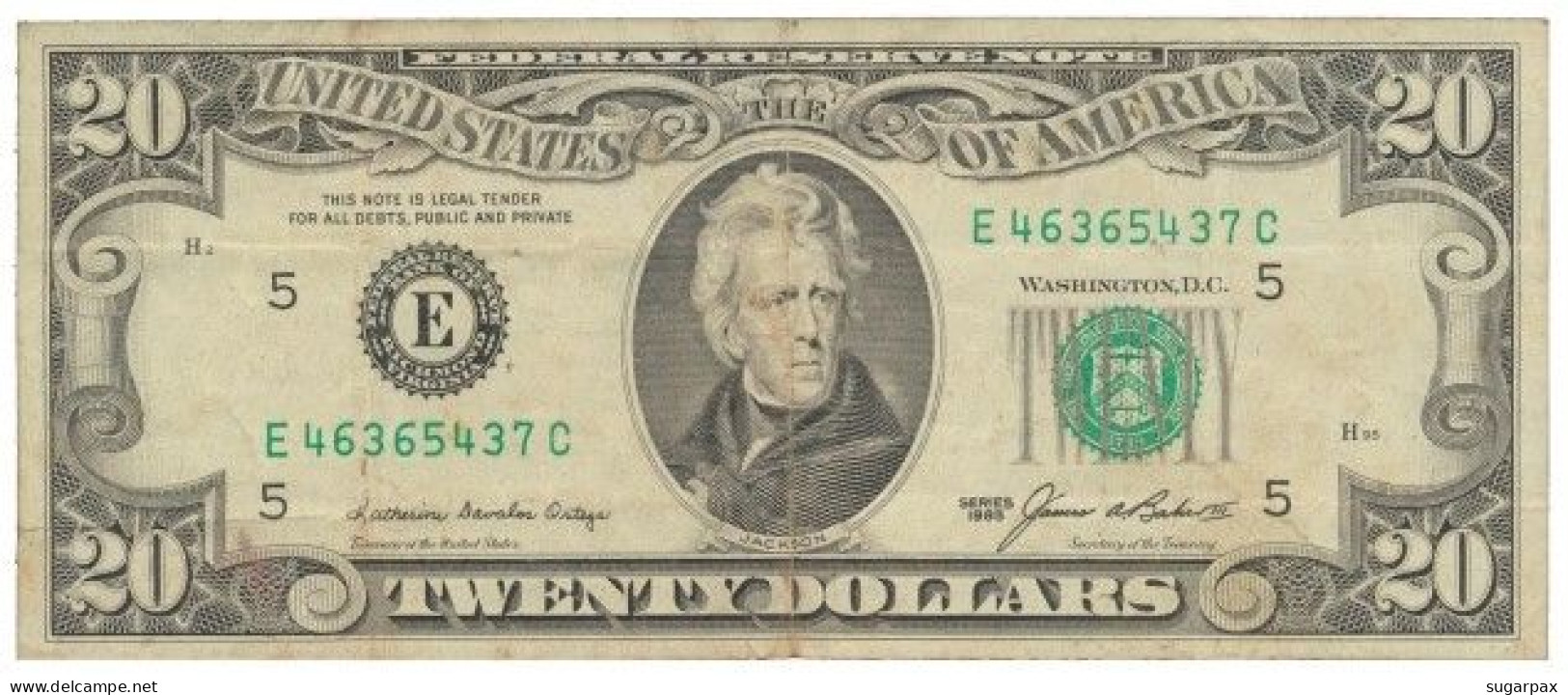 U. S. A. - 20 Dollars - 1985 - Pick: 477 - Andrew Jackson - ( E ) Bank Of Richmond - Federal Reserve Notes (1928-...)