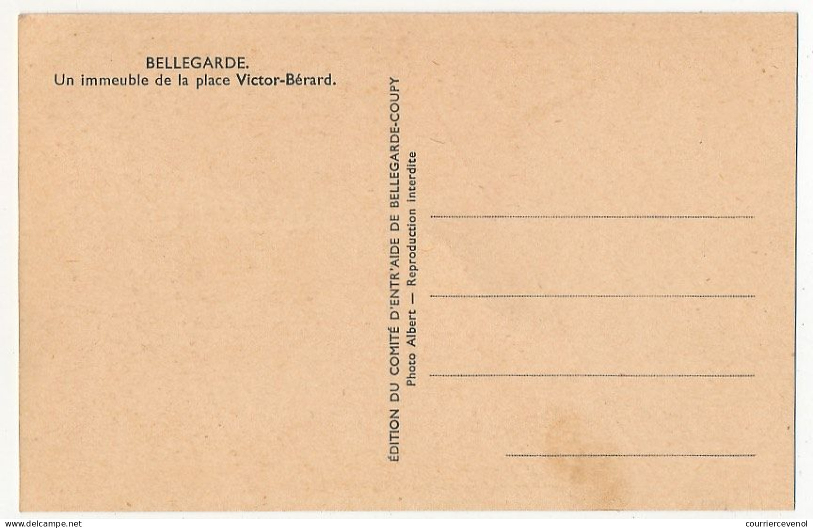 4 CPA - BELLEGARDE-COUPY (Ain) - Sinistre Du 19 Juin 1940 - Rue Des Bains, Pont De Lucey, Place Victor Bérard ... - Non Classés