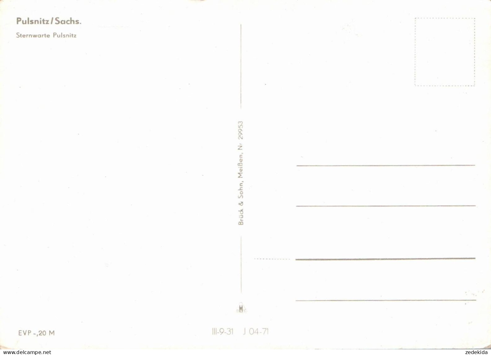 G5537 - Pulsnitz - Sternwarte Teleskop - Brück & Sohn - Pulsnitz