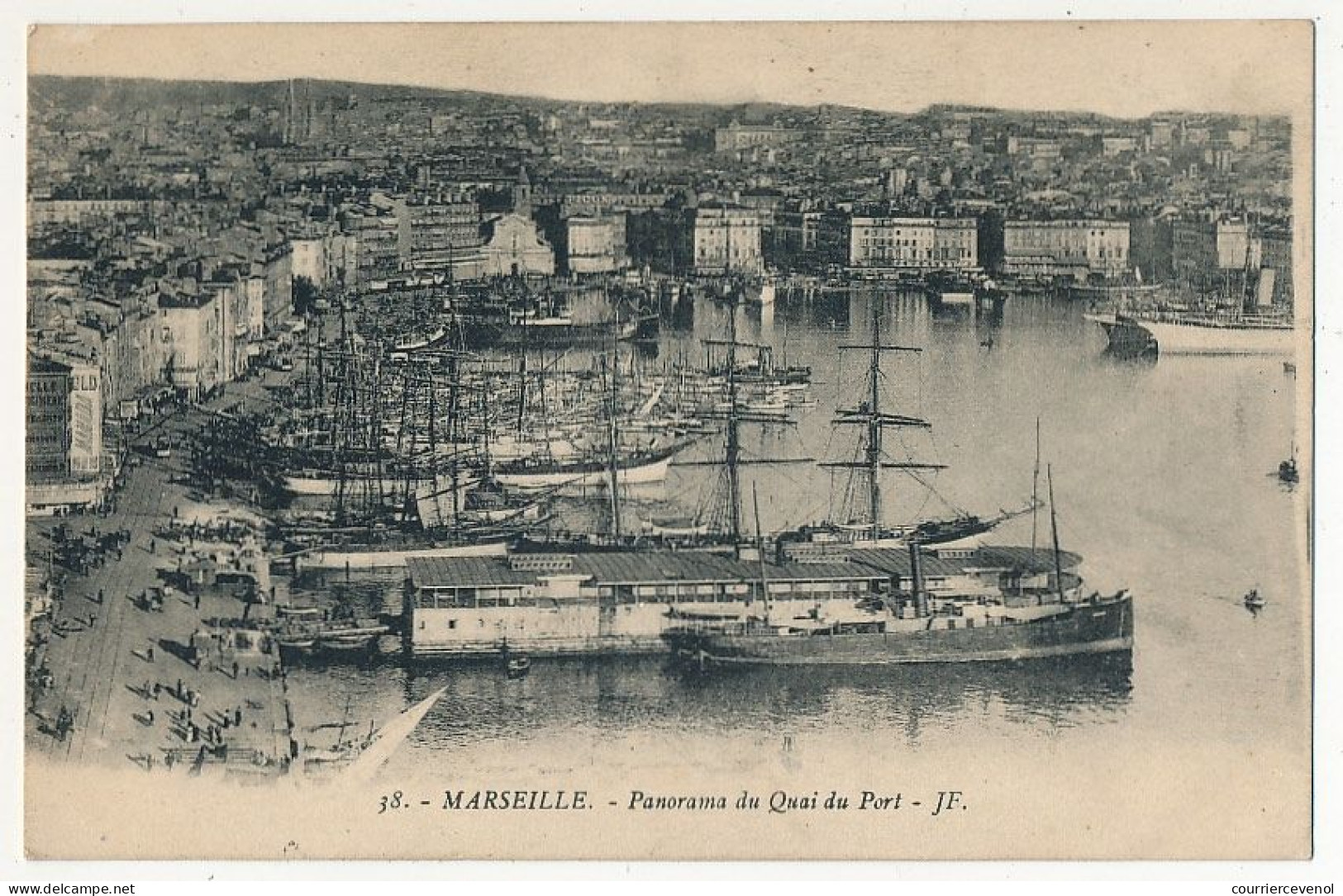 12 CPA de MARSEILLE (B du R) - Vieux Port, Centre Ville etc - 12 différentes, pp voyagées, T Bon état