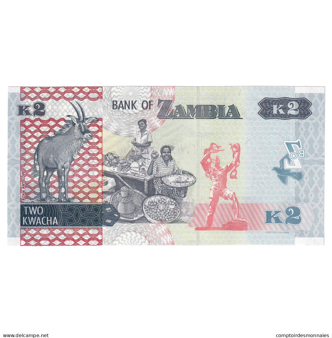 Billet, Zambie, 2 Kwacha, 2020, KM:49, NEUF - Zambie