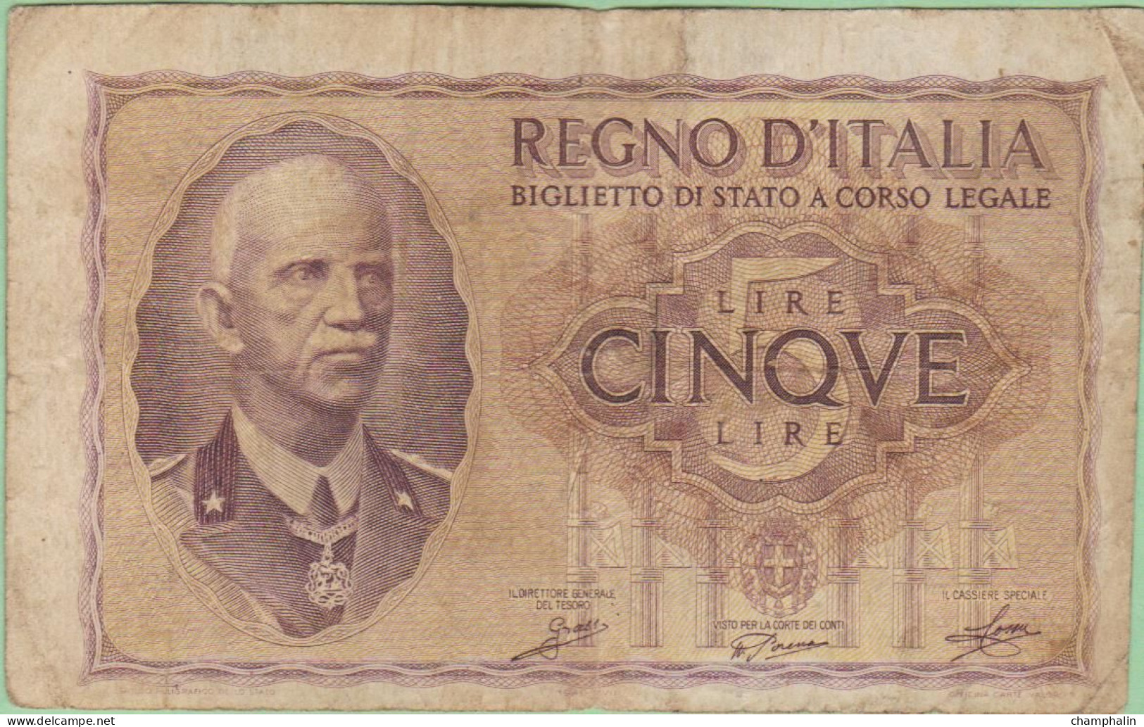 Italie - Billet De 5 Lire - Vittorio Emanuele III - 1940 - P28 - Italië– 5 Lire