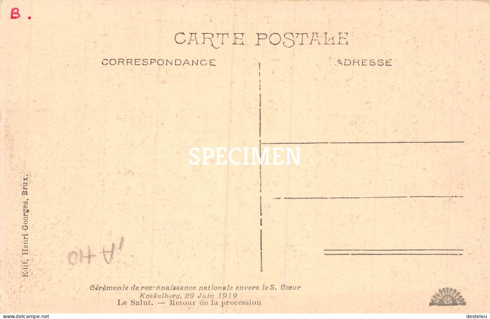 Cérémonie De Reconnaissance Nationale Envers Le S. Coeur -  Le Salut - Koekelberg - Koekelberg