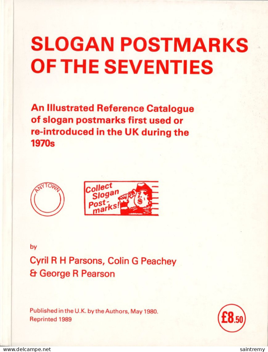 Slogan Postmarks Of The Seventies By Cyril H Parsons, Colin G Peachey & George R Pearson E68 - Matasellos Mecánicos