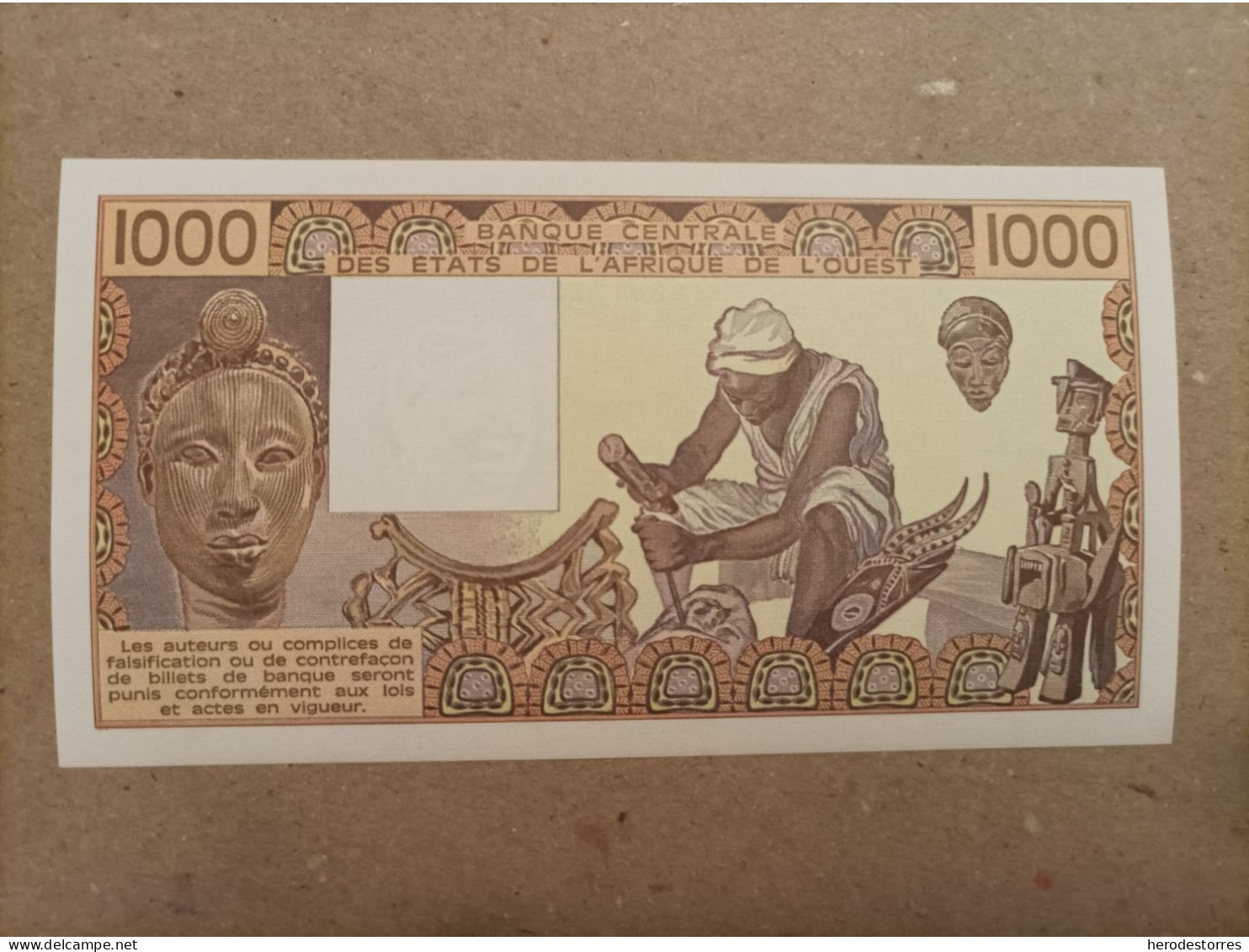 Billete De Costa De Marfil De 1000 Francos, Año 1981, Serie A, UNC - Côte D'Ivoire