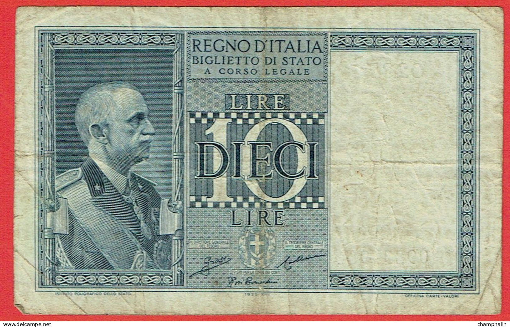 Italie - Billet De 10 Lire - Vittorio-Emmanuele III - 18 Juin 1935 - P25a - Italia – 10 Lire