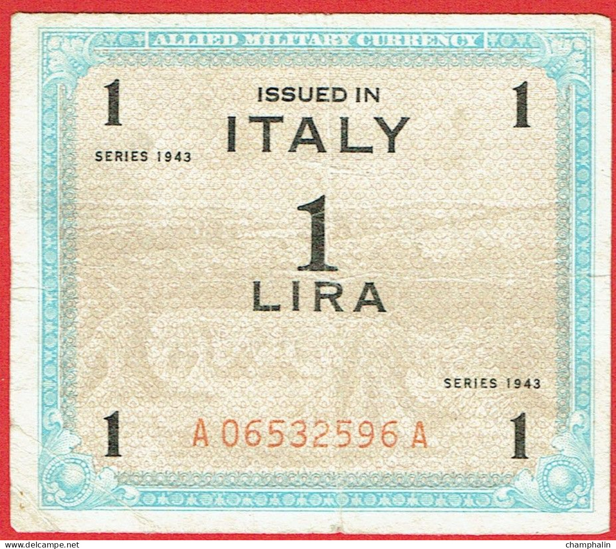 Italie - Billet De 1 Lira - Occupations Alliés - Séries 1943 - M10b - Occupazione Alleata Seconda Guerra Mondiale