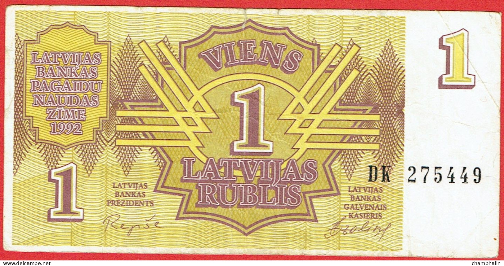 Lettonie - Billet De 1 Rublis - 1992 - P35 - Letonia