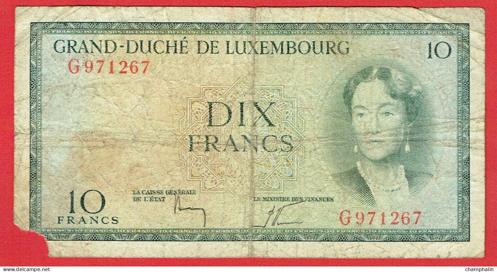 Luxembourg - Billet De 10 Francs - Grande-Duchesse Charlotte - Non Daté (1954) - P48a - Lussemburgo