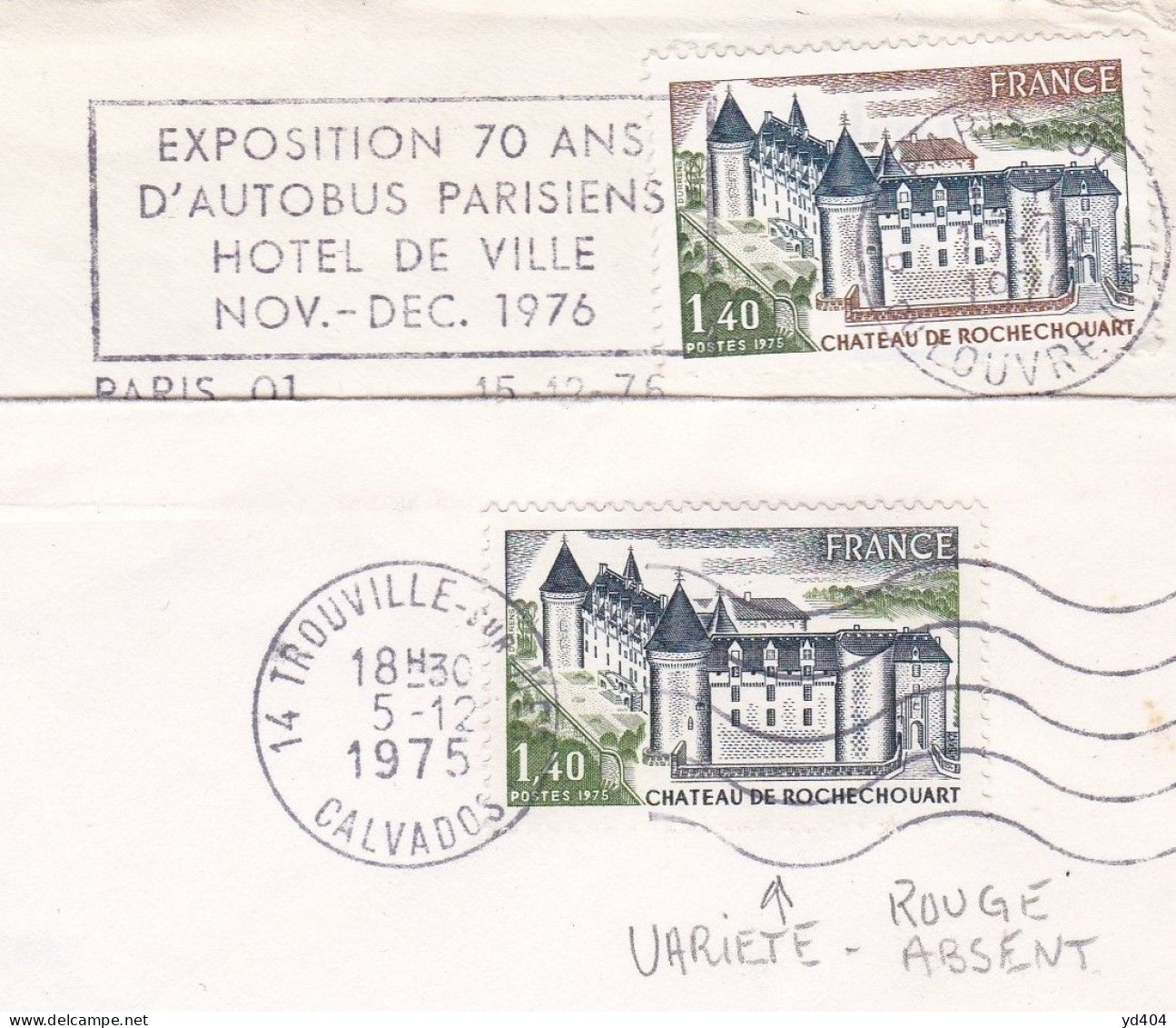 FR7544B- FRANCE – 1974 – ROCHECHOUART CASTLE - Y&T # 1809 - Briefe U. Dokumente