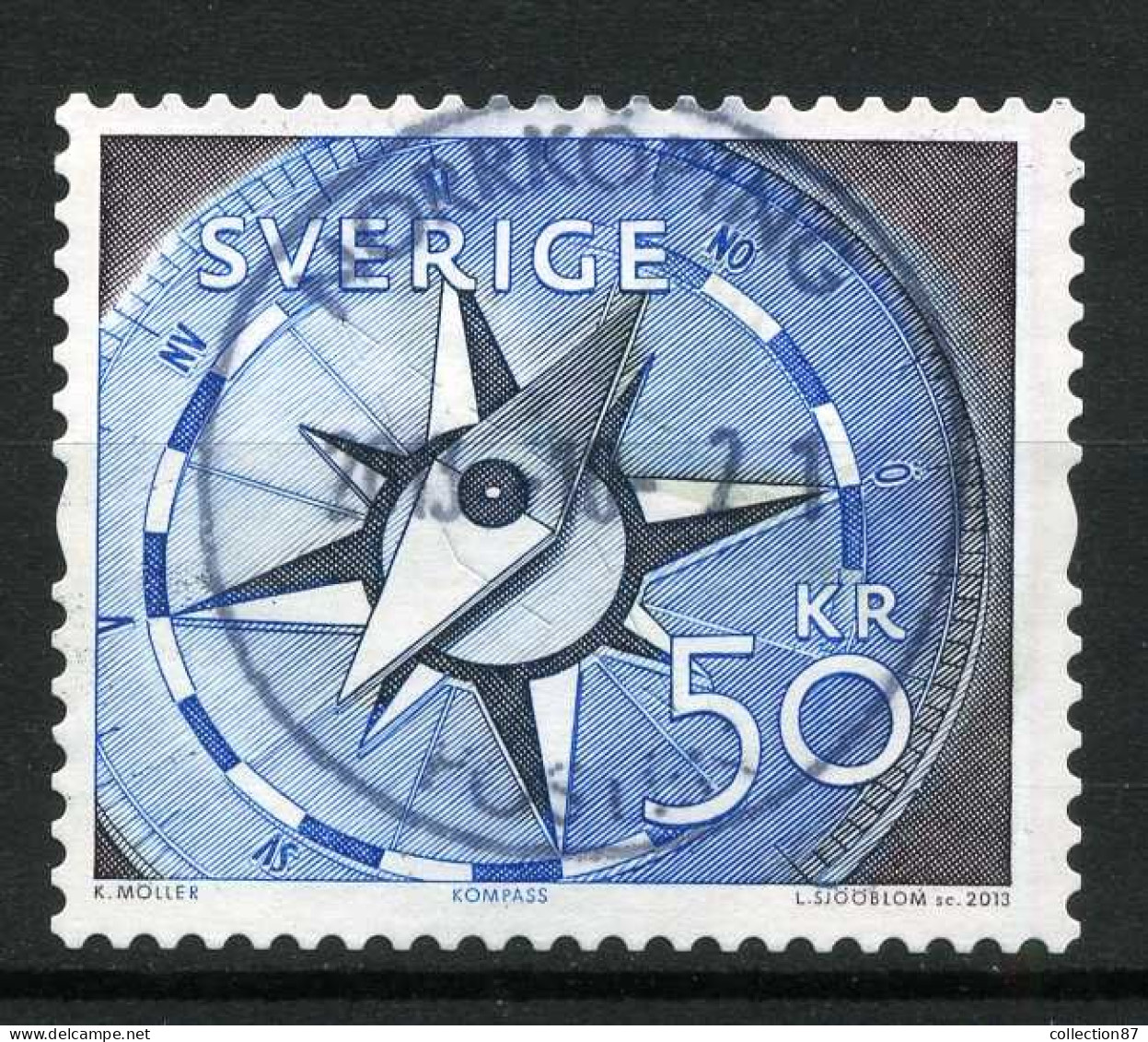 Réf 77 < -- SUEDE 2013 < Yvert N° 2915 Ø < Mi 2932 Ø Used -- > Compas Mesure De L'Espace - Used Stamps