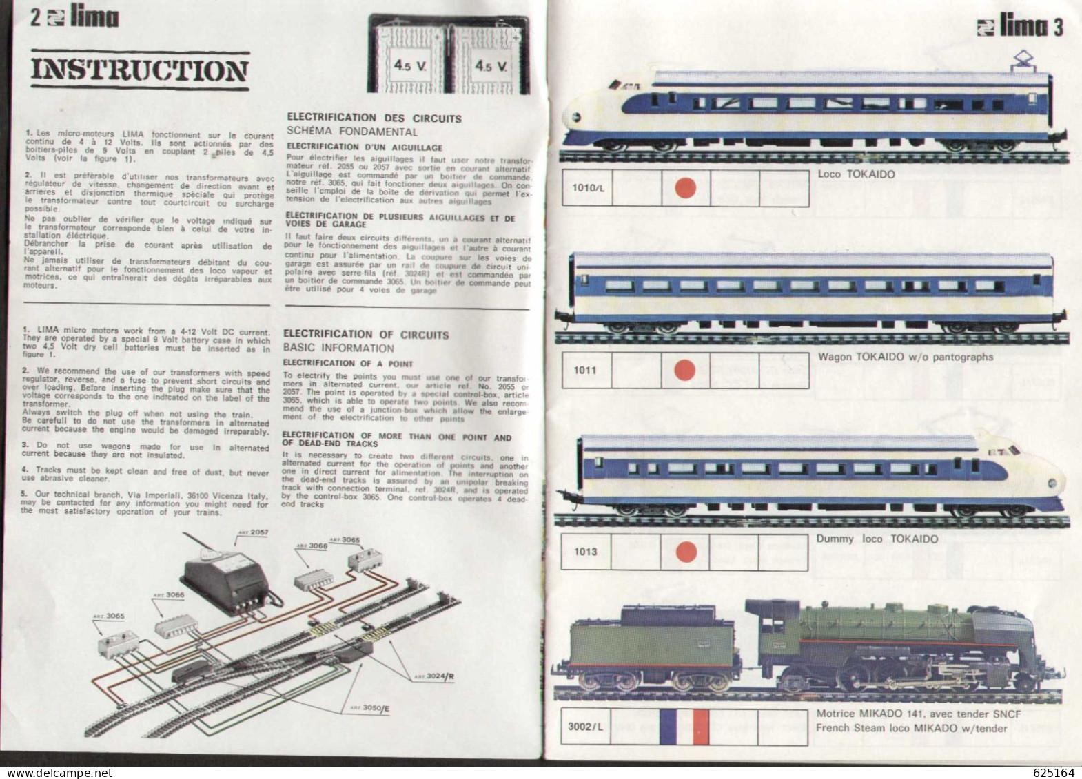 Catalogue LIMA 1976 SELECTION HO  Scale 1/87  Inglese Francese 083 - En Anglais Et Français - Francés