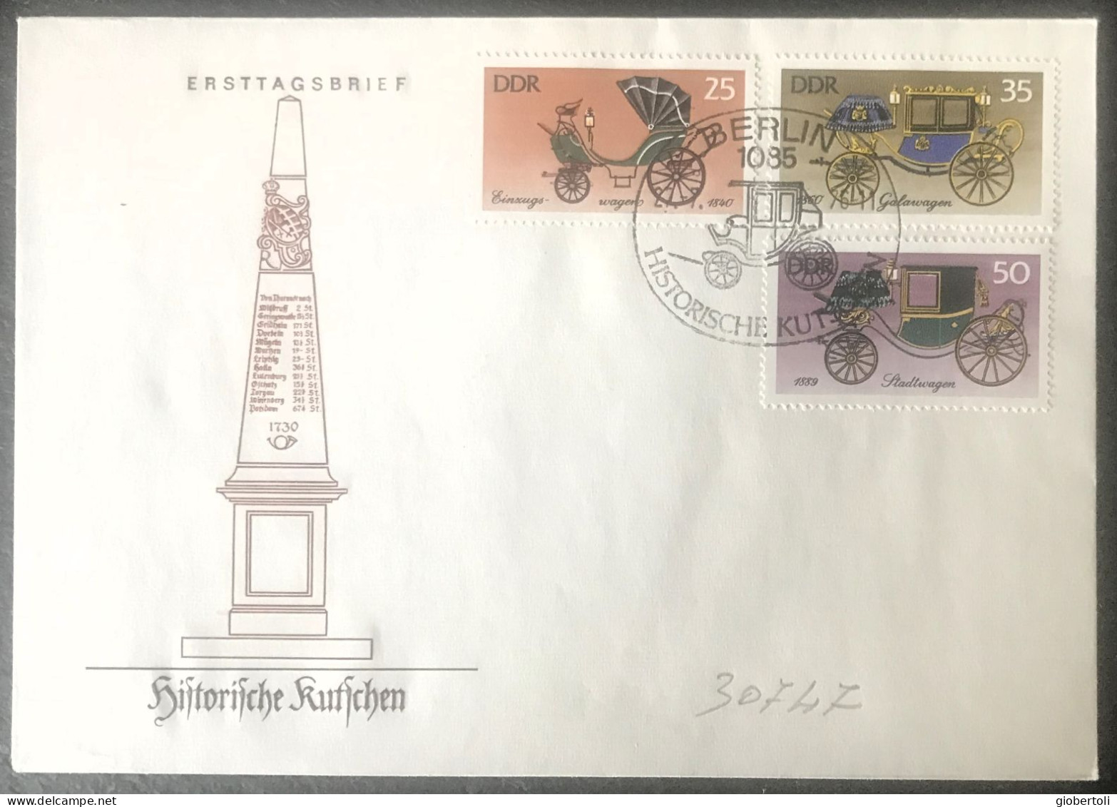 DDR: FDC, Carrozze Storiche, Historic Carriages, Diligences Historiques - Diligences