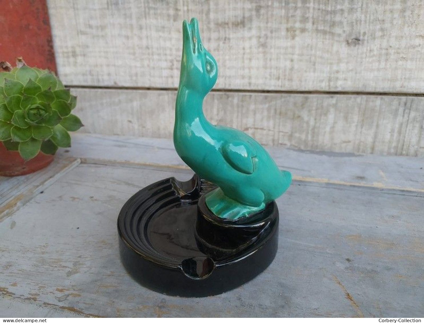 Cendrier Canard Faïence Début XXème Art Déco Duck Ashtray - Autres & Non Classés