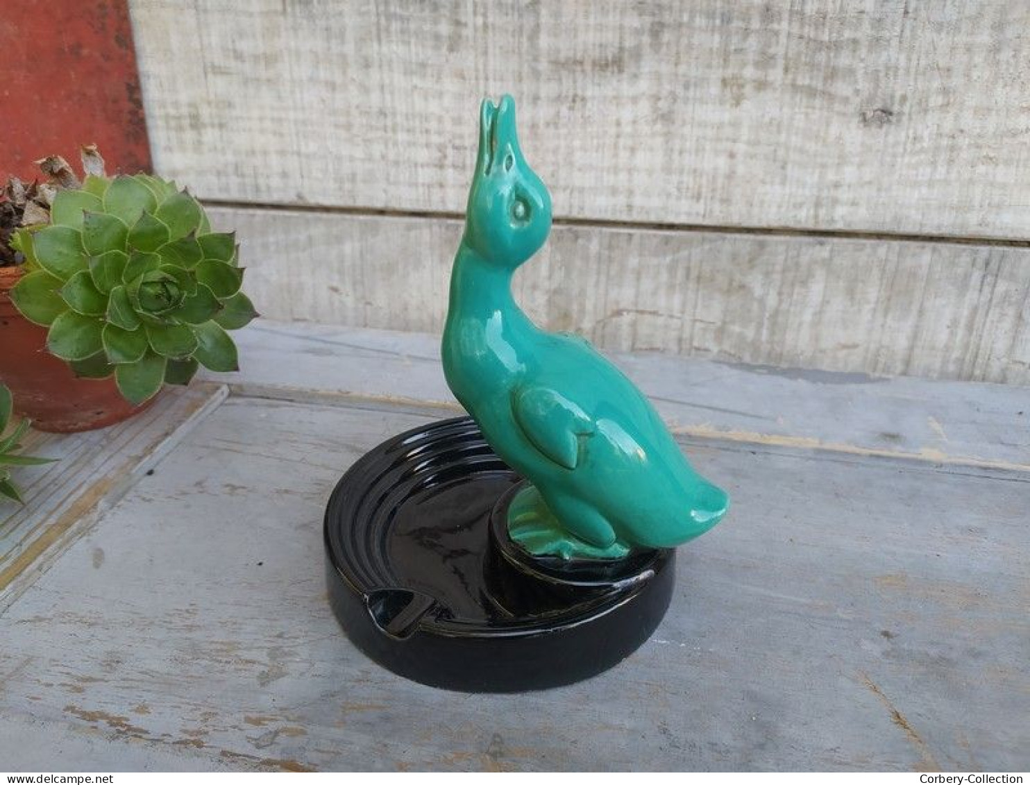 Cendrier Canard Faïence Début XXème Art déco Duck Ashtray