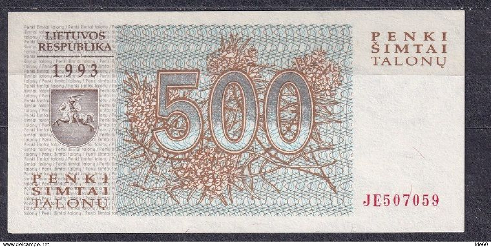 Lithuania - 1993 -.500 Talonas ..P-46..UNC - Lituanie