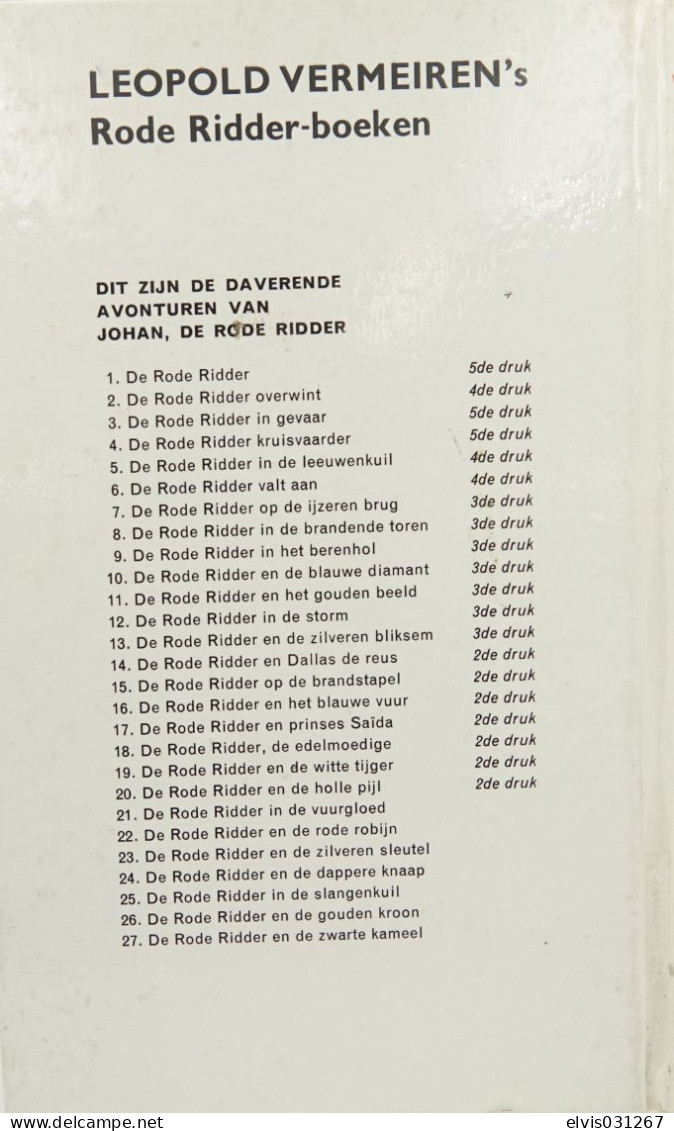 Vintage Books : DE RODE RIDDER N° 28 DE RODE MAGIER - 1968 1e Druk - Conditie : Goede Staat - Jeugd