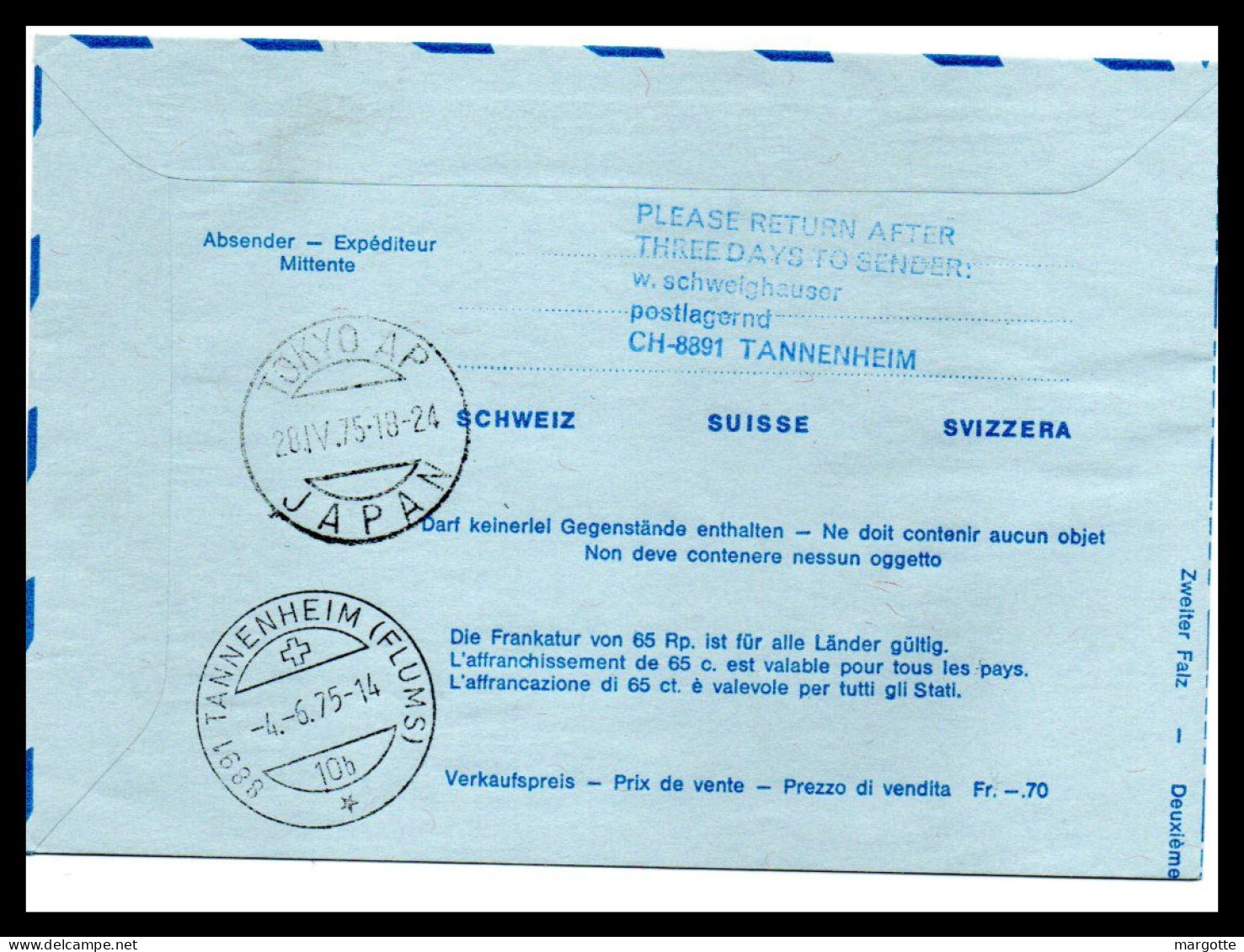 Suisse  FISA Kongress  25-27/04/1975 - Altri & Non Classificati