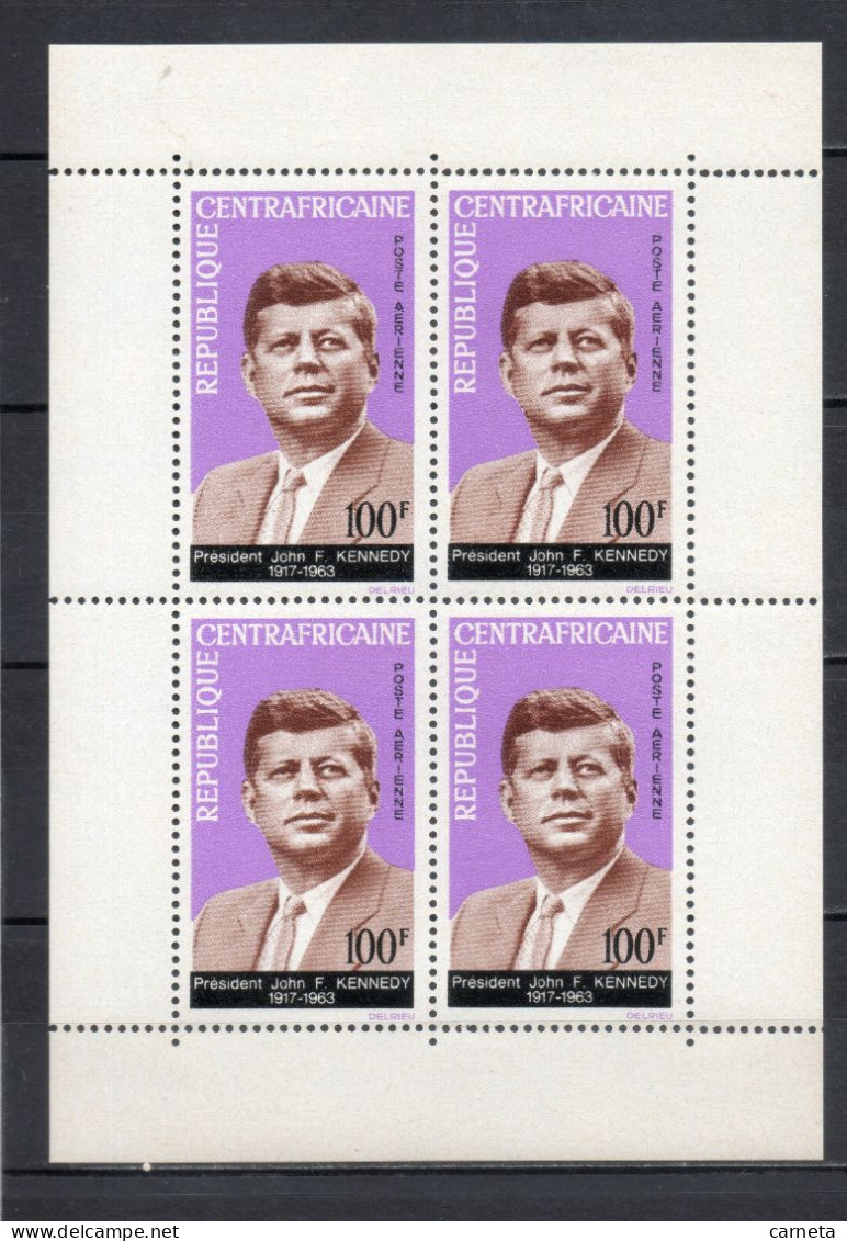 CENTRAFRIQUE BLOC  N° 3   NEUF SANS CHARNIERE COTE 14.00€   PRESIDENT KENNEDY - Centrafricaine (République)