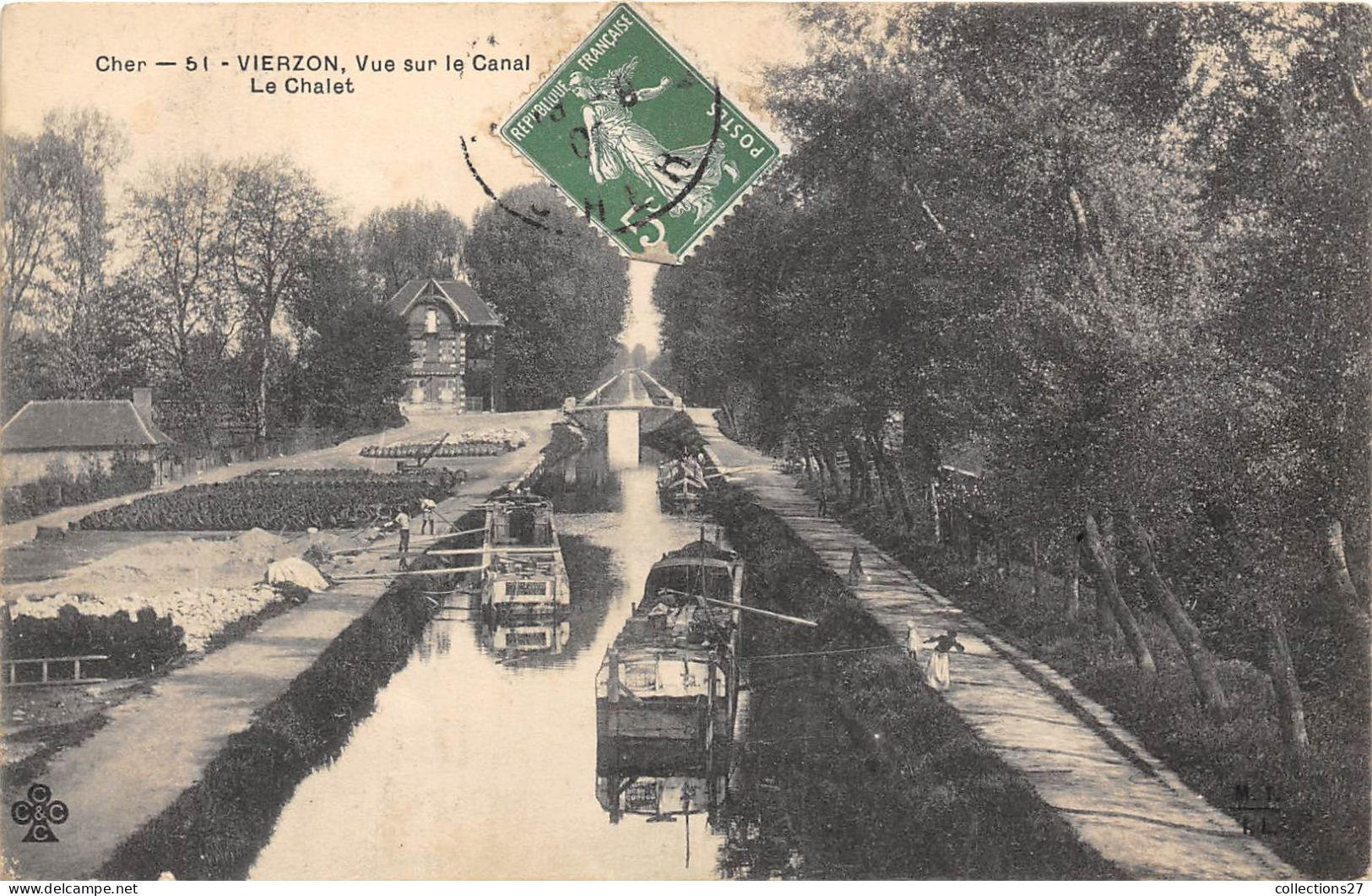 18-VIERZON- VUE SUR LE CANAL LE CHALET - Vierzon