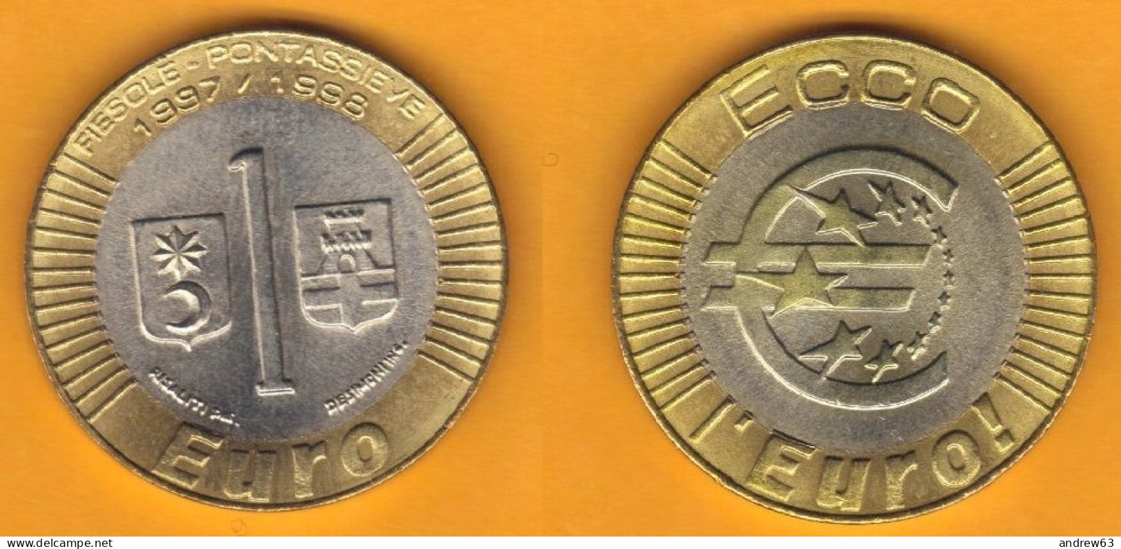 Precursori Pseudoeuro - Fiesole E Pontassieve - 1997/1998 - 1 Euro - Variétés Et Curiosités