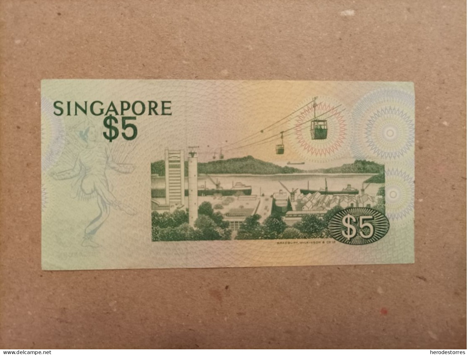 Billete De Singapur De 5 Dólares, Año 1976, Serie A - Singapore