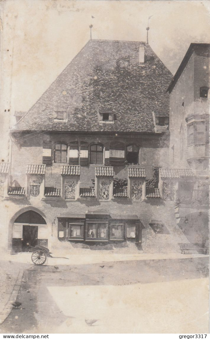 D5808) HALL In TIROL -sehr Alte FOTO AK - Riepenhausen 1913 - Geschäft Schaufenster Gebäude Alter Holzwagen - Hall In Tirol