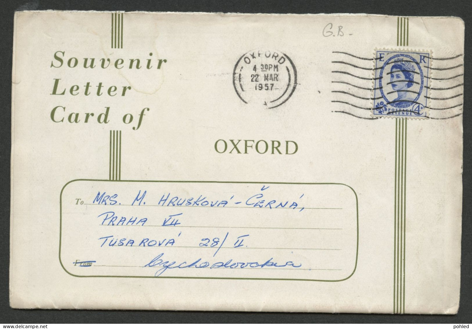 00911*UNITED KINGDOM*OXFORD*SIX COLOUR PHOTOGRAPHS*LETTERCARD*LEPORELO*1957 - Oxford