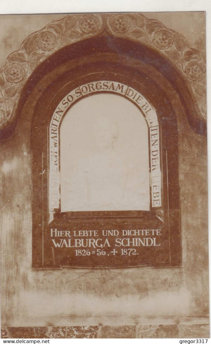 D5809) HALL ABSAM In TIROL -sehr Alte FOTO AK - Hier Lebte U. Dichtete WALBURGA SCHINDL - Gedenktafel Bild 1915 - Hall In Tirol