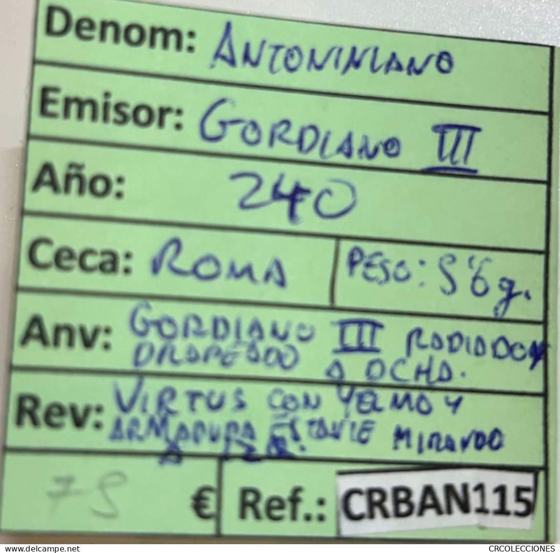 CRBAN115 MONEDA ROMANA ANTONINIANO -DESCRIPCION EN FOTO- BRILLO ORIGINAL - Otros & Sin Clasificación