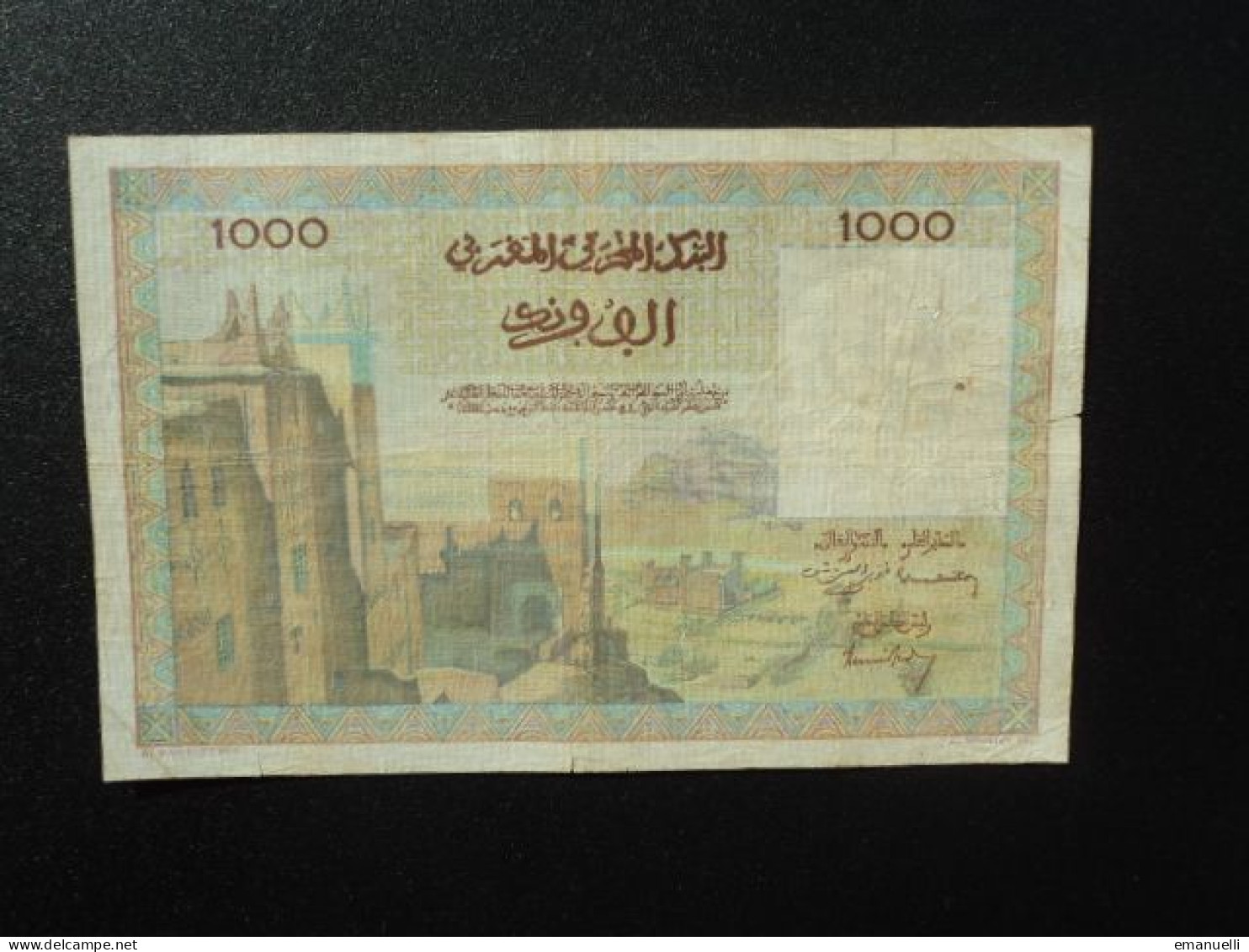 PROTECTORAT DU MAROC : 1000 FRANCS   15.11.1956    MetK ** 525b / P *** 47   Presque  TTB * - Maroc