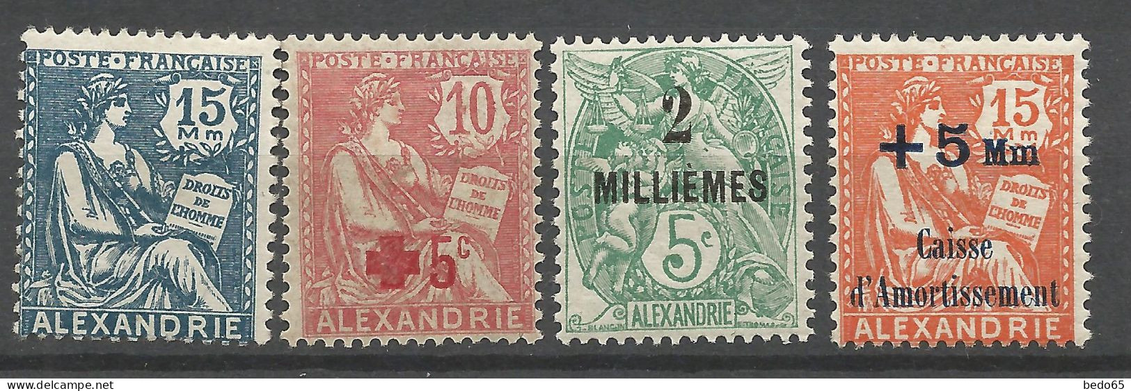 LOT ALEXANDRIE  NEUF*  TRACE DE CHARNIERE  / Hinge  / MH - Neufs