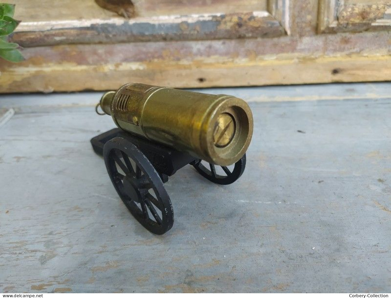 Ancien Briquet De Table Canon à Essence. - Autres & Non Classés