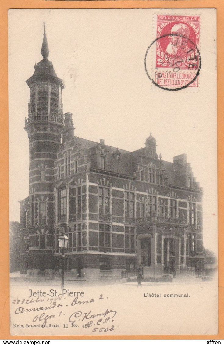 Jette St Pierre Belgium 1908 Postcard Mailed - Jette