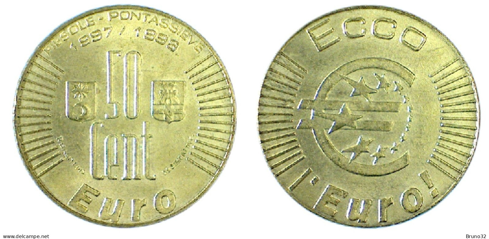 Precursori Pseudoeuro - Fiesole E Pontassieve - 1997/1998 - 50 Centesimi - Abarten Und Kuriositäten