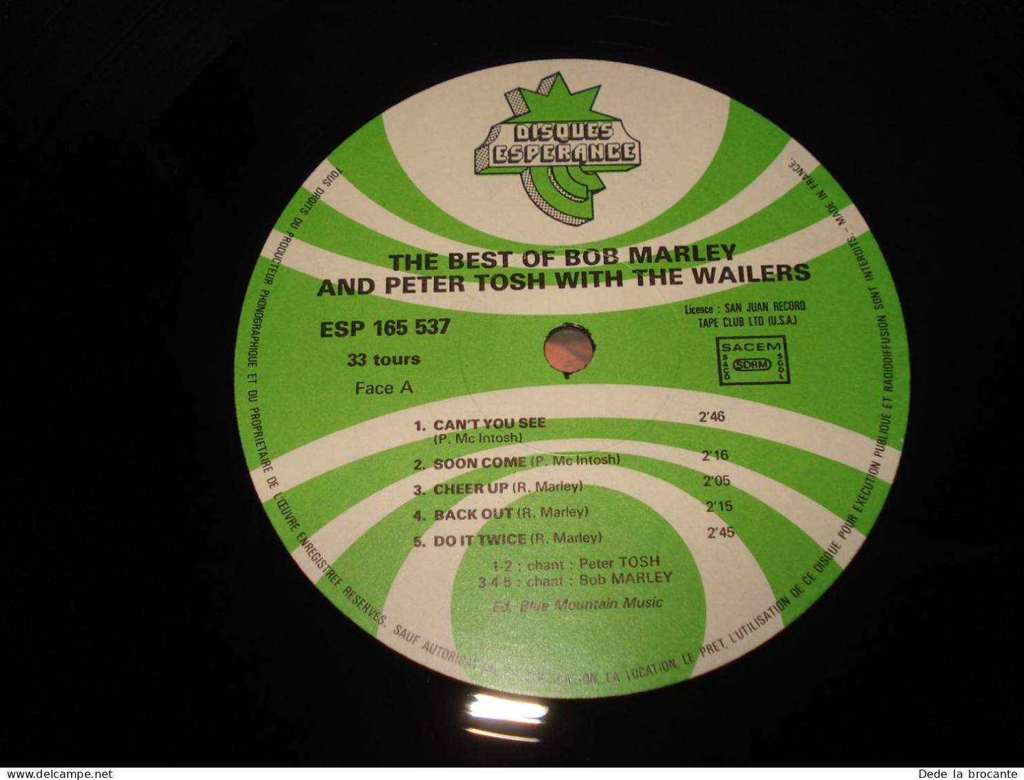 B10 / Bob Marley  Peter Tosh With The Waylers - LP - ESP 165537 - Fr 1980 - M/NM - Reggae